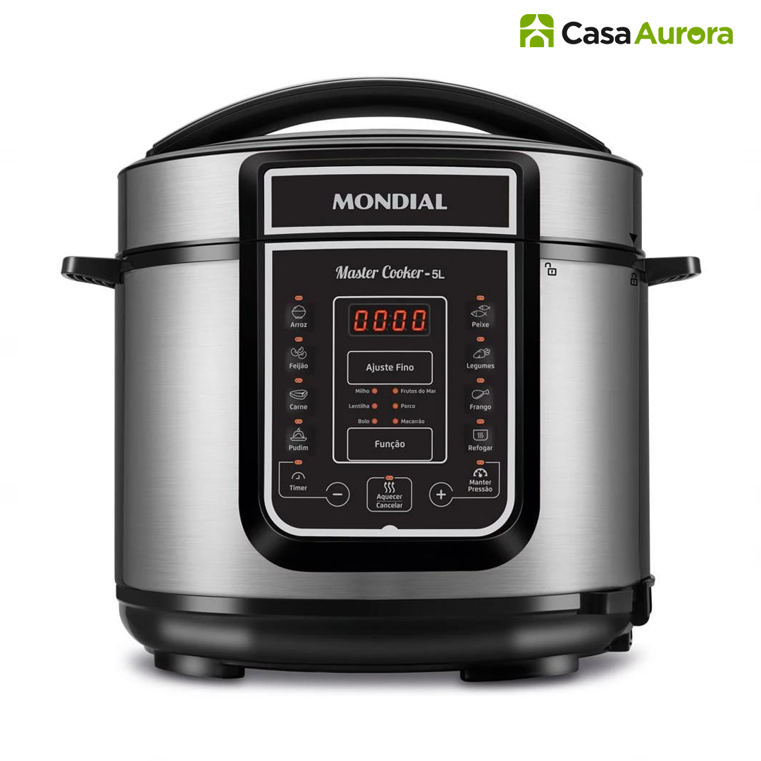 Kit Panela de Pressão Elétrica + 10 Utensílios + Livro de Receitas Prontas de BRINDE