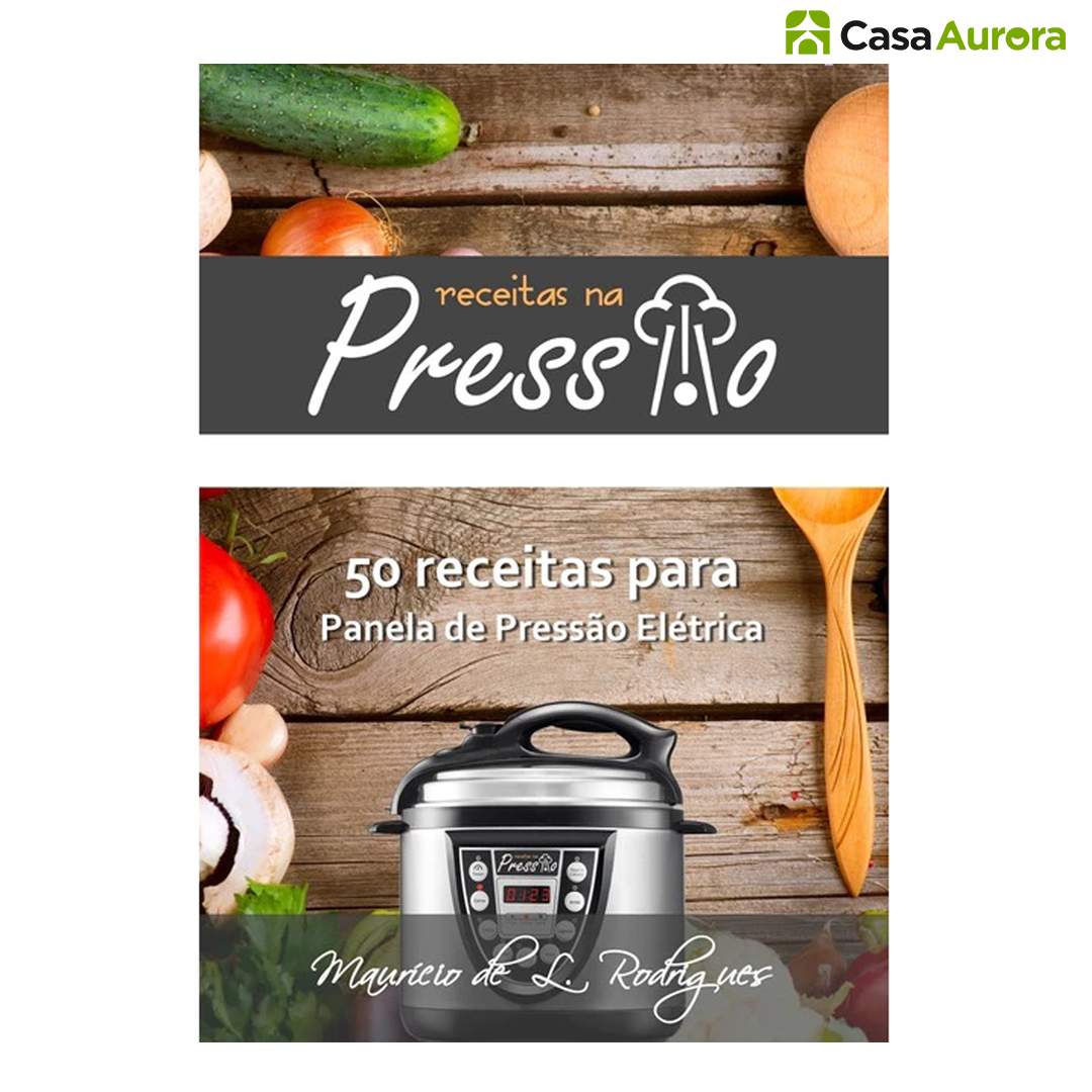 Kit Panela de Pressão Elétrica + 10 Utensílios + Livro de Receitas Prontas de BRINDE