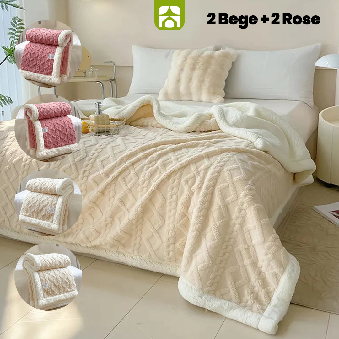 Manta Sherpa Dupla Face Glamour – Compre 2 e Leve 4