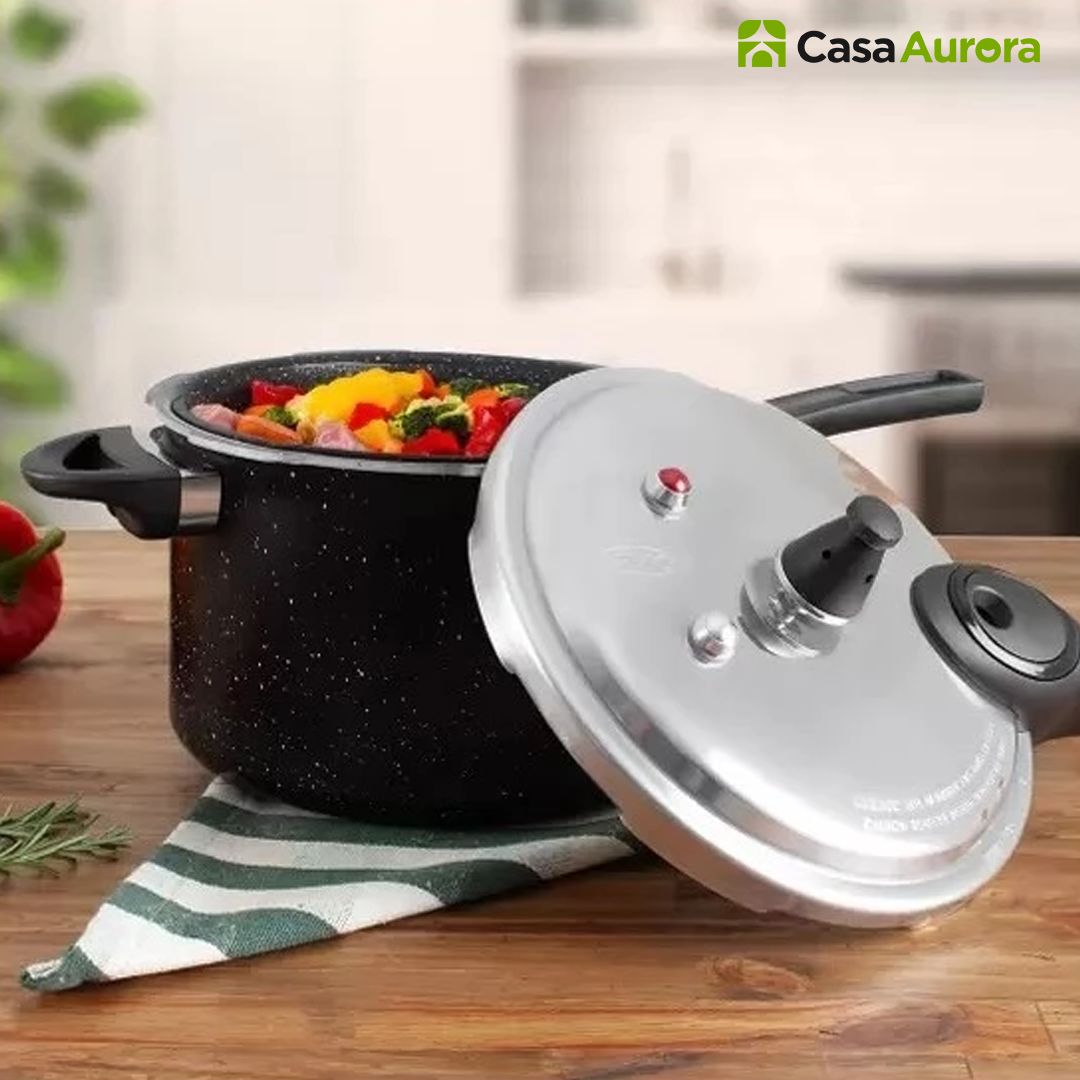 Kit Completo Antiaderente – 5 Panelas + Panela de Pressão Indução + 10 Utensílios de Brinde