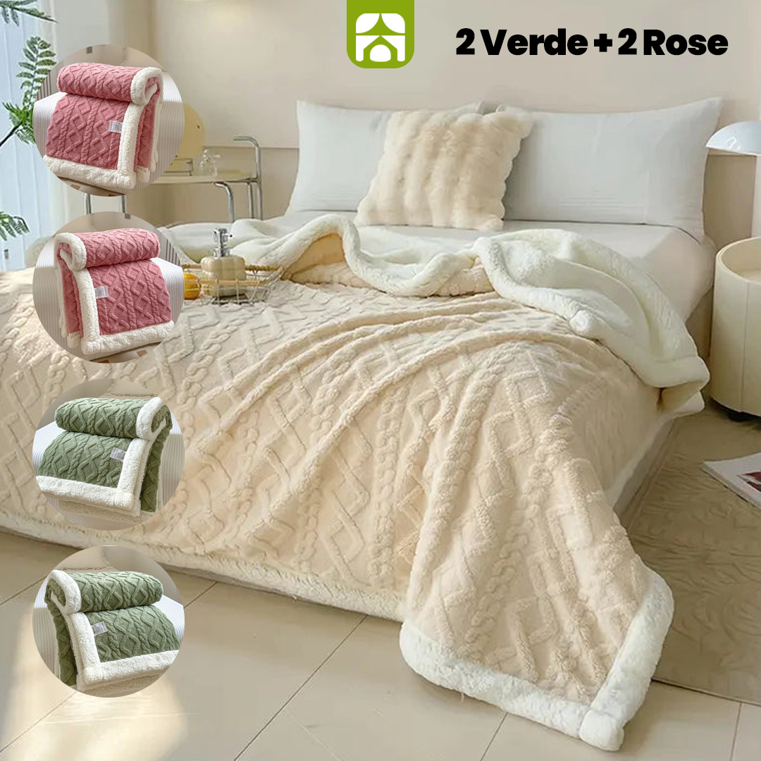 Manta Sherpa Dupla Face Glamour – Compre 2 e Leve 4