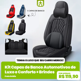 Kit com 5 Capas de Banco Automotivos de Luxo e Conforto + Brindes