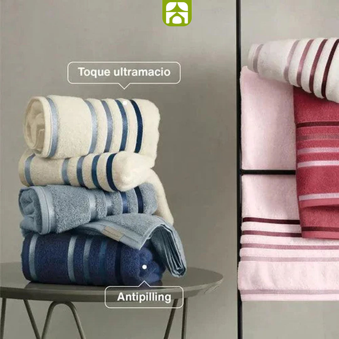 Kit com 15 Toalhas Super Banhão de Alta Maciez e Absorção + 5 Toalhas de Rosto de Brinde