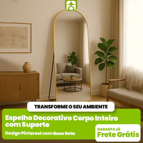 Espelho Decorativo Corpo Inteiro com Suporte — Design Pinterest