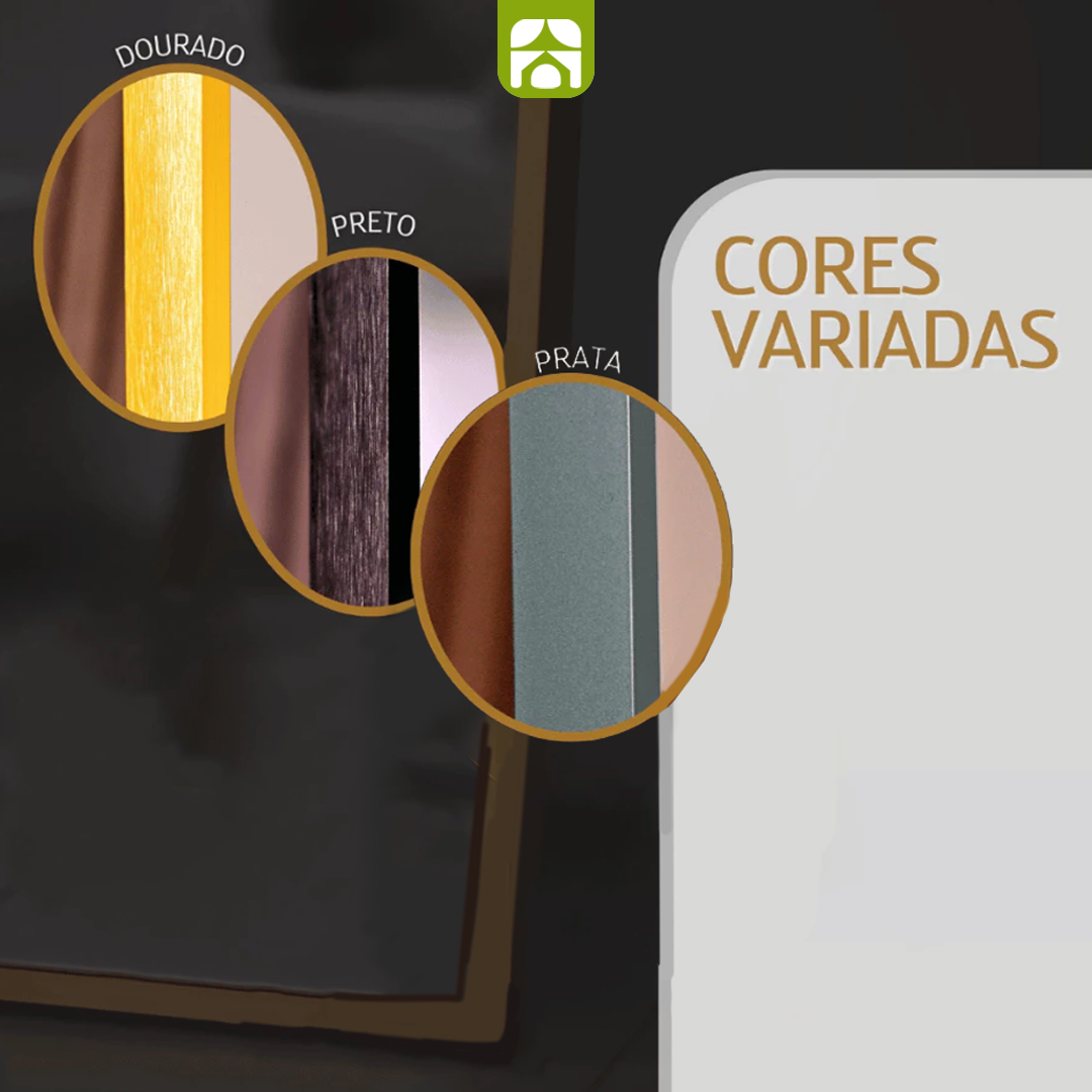 Espelho Decorativo Corpo Inteiro com Suporte — Design Pinterest