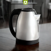 Combo Chaleira Elétrica Café & Chá - Turbo Inox + 4 Xícaras Vidro Duplo de Brinde