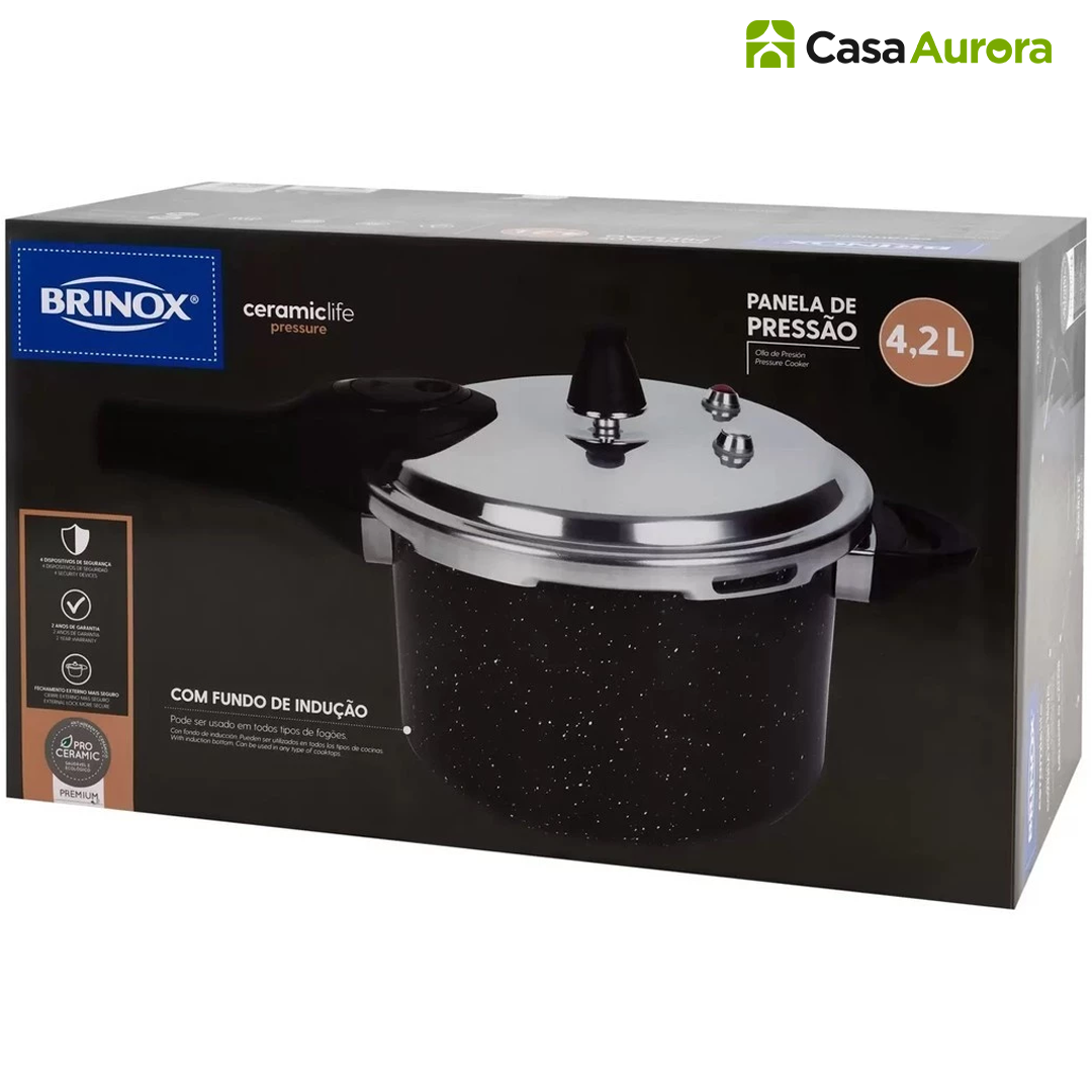 Kit Completo Antiaderente – 5 Panelas + Panela de Pressão Indução + 10 Utensílios de Brinde