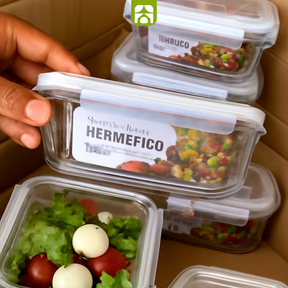 Kit 15 Potes Herméticos de Vidro + 30 Talheres de aço inoxidável de BRINDE