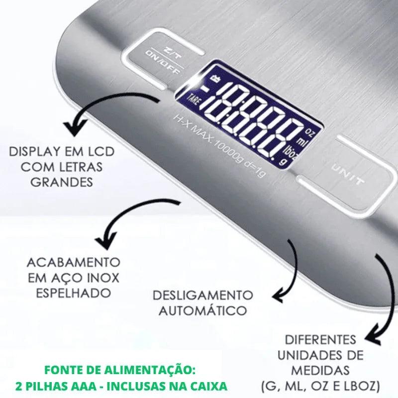 Balança Digital de Alta Precisão — Ideal para Cozinha e Receitas Perfeitas