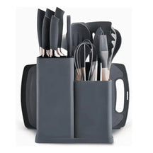 Kit 19 Peças Utensílios de Cozinha com Tábua — Silicone Premium, Não Risca e Resiste a Altas Temperaturas