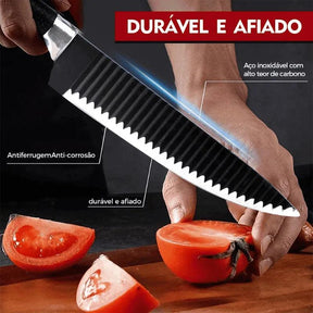 Kit de 6 Facas Premium — Super Afiadas, Antiaderentes e Ideais para Churrasco e Cozinha